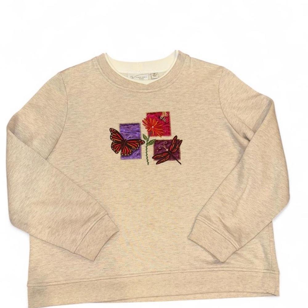 Vintage Studio Works Butterfly Embroidered Sweatshirt